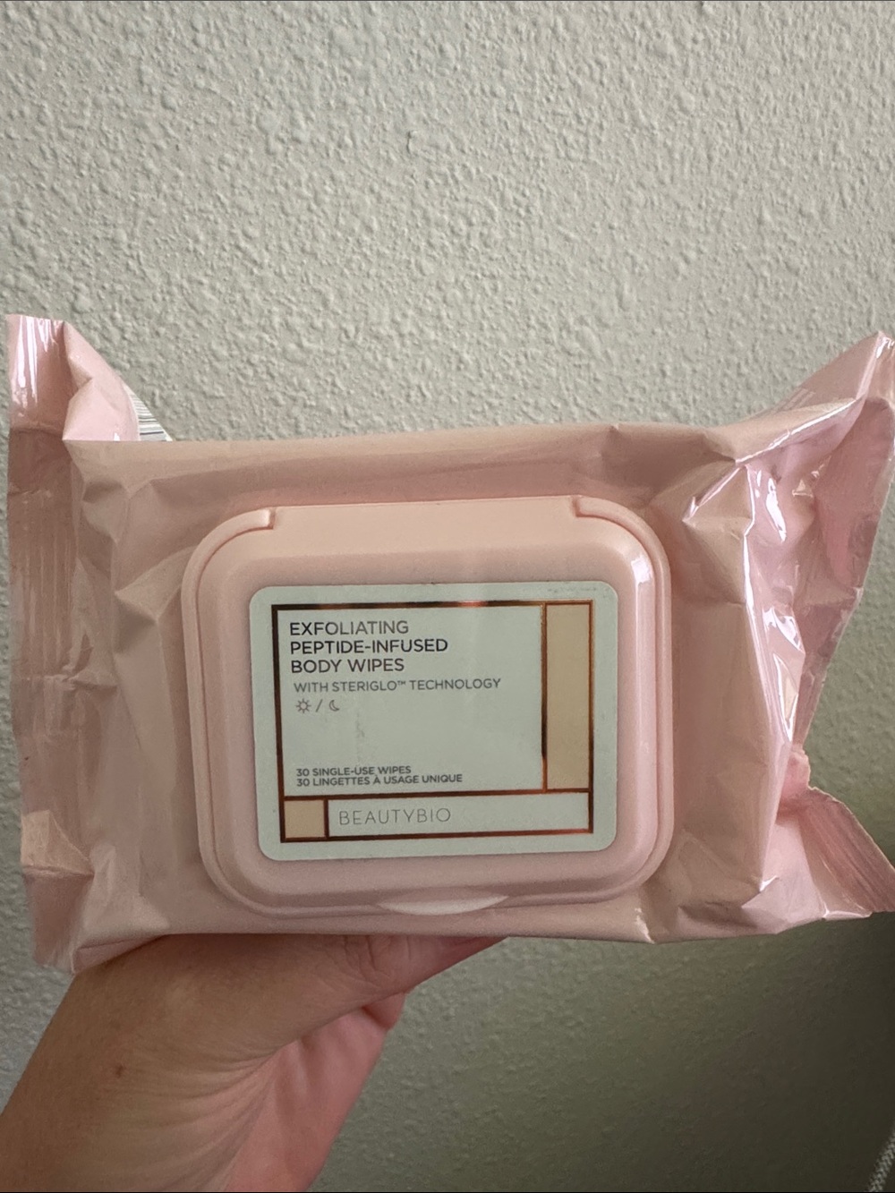BeautyBio Exfoliating Peptide-Infused Body Wipes — 30 count New
